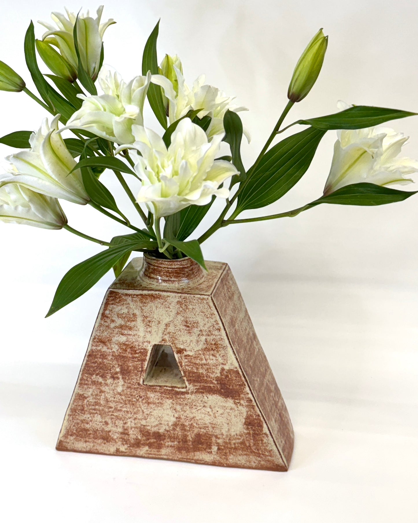 Sculptural Triangle Vase