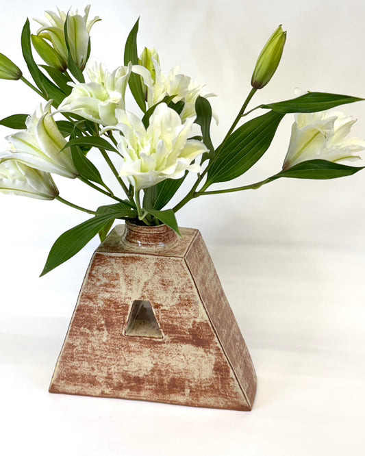 Sculptural Triangle Vase