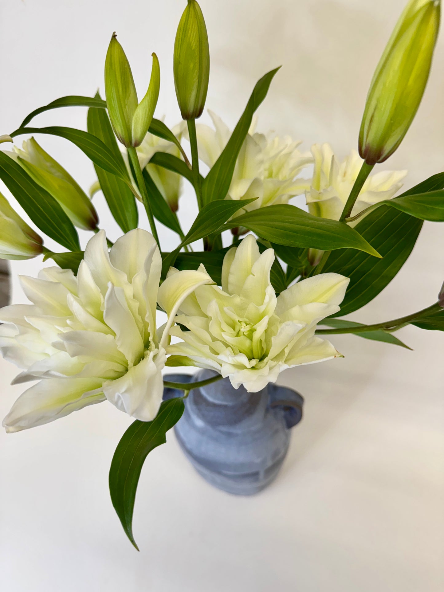 Sculptural Sky Blue Vase